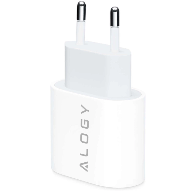 Rýchla 30W USB-C nástenná nabíjačka USB typ C GaN PD pre iPhone Alogy kocka Biely USB-C kábel 1m