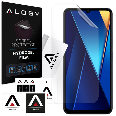 Folia Hydrożelowa do Xiaomi Poco C65 ochronna na telefon na ekran Alogy Hydrogel Film