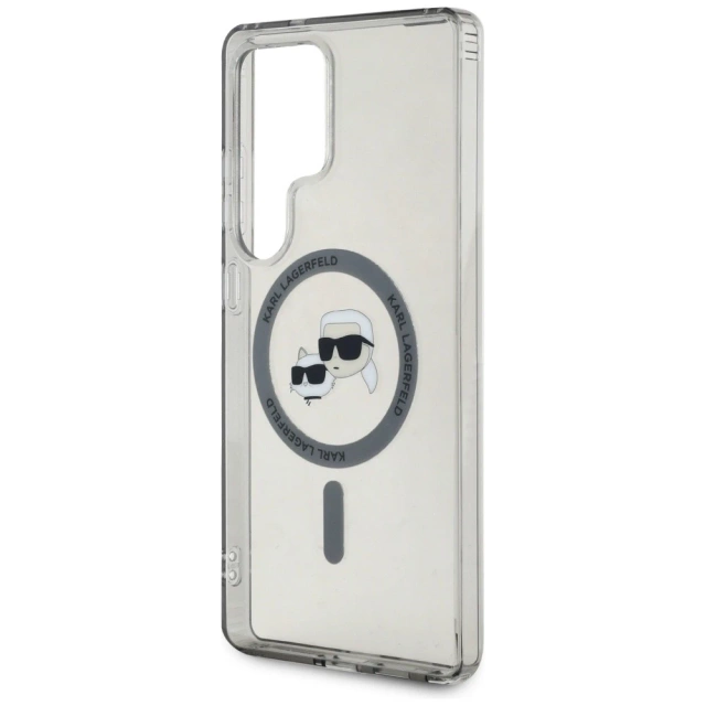Etui Karl Lagerfeld Button Karl & Choupette MagSafe do Samsung Galaxy S25 Ultra Czarny