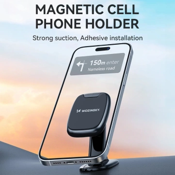 Uchwyt Magnetyczny Wozinsky WUMTD na Deskę Samochodową Czarny
