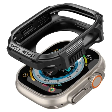 Etui ochronne Spigen Rugged Armor do Apple Watch Ultra (49mm) Matte Black