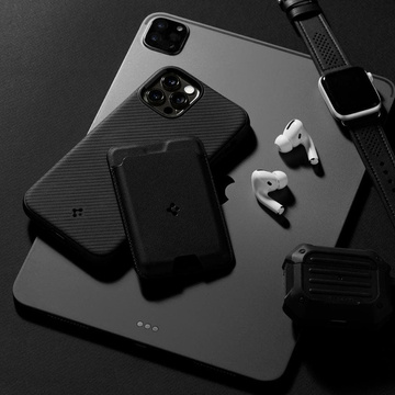 Magnetická peněženka na doklady Spigen Valentinus Magsafe Card Holder pro Magsafe pro iPhone 12/13 černá