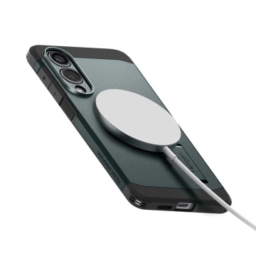 Чохол Spigen Tough Armor Mag для Samsung Galaxy S25 Edge зелено-чорний