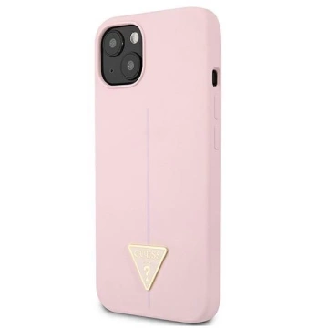 Guess GUHCP13MSLTGU iPhone 13 6,1" fioletowy/fialový pevný obal silikonový trojúhelník