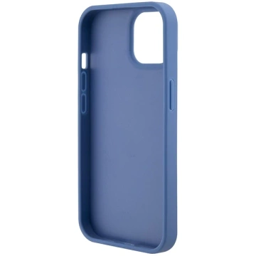 Etui Guess GUHCP15SP4TDSCPB для iPhone 15 6.1" niebieski/синій твердий чохол Crossbody 4G Металевий логотип