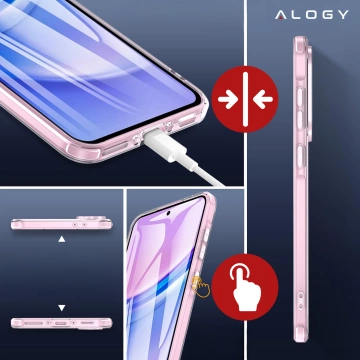 Hülle für Apple iPhone 16 Pro Max Alogy Anti-Shock Hybrid Case für MagSafe Transparent