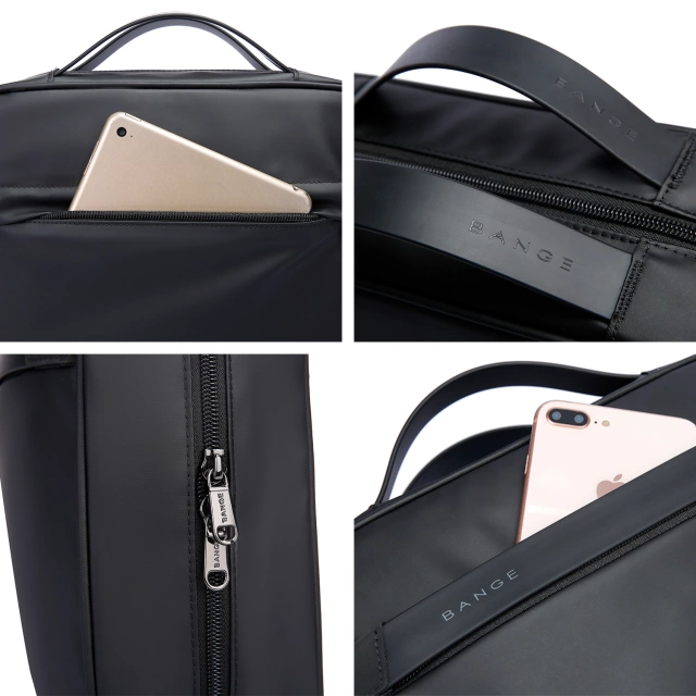 Bange Waterproof Cosmetic Bag 30x26x10 cm Foldable for Cosmetics Accessories Travel Women's Men's Black