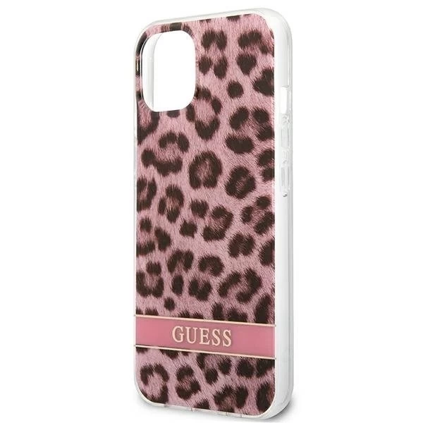 Guess GUHCP13SHSLEOP iPhone 13 mini 5.4" pink/pink hardcase Leopard
