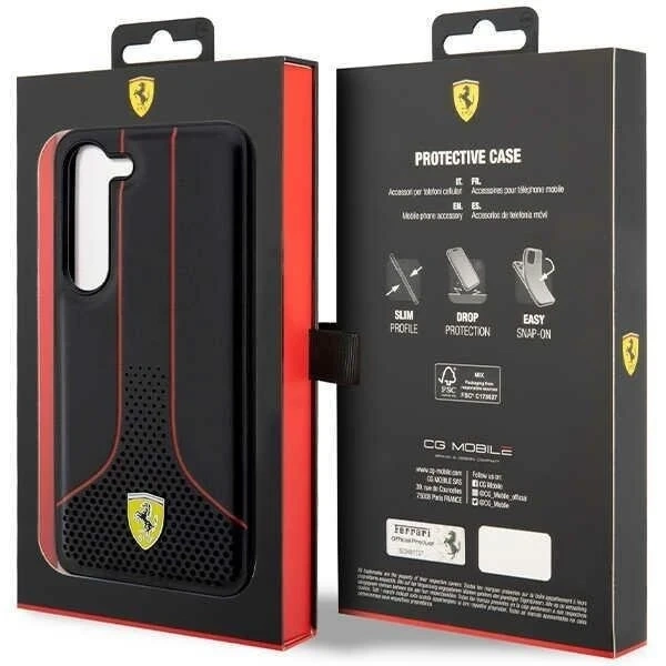 Чохол Ferrari для Samsung Galaxy S23 HardCase Perforated 296-P чорний