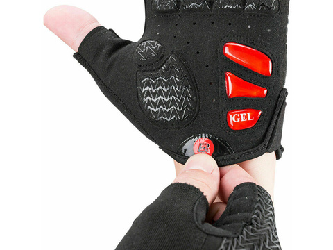 Fingerless cycling gloves M RockBros S169BR-M black
