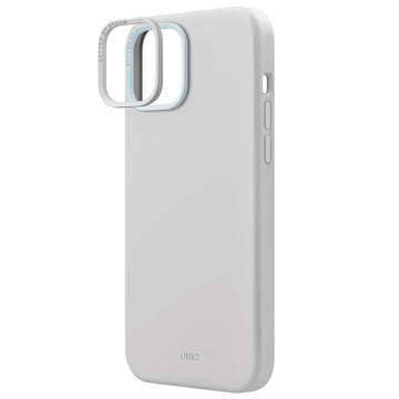 Etui UNIQ Lino Hue do iPhone 15 6.1" Magclick Nabíjení jasné/křídově šedá