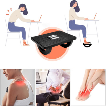 Office footrest foot rest legs foot massage for office work adjustable angle adjustment black