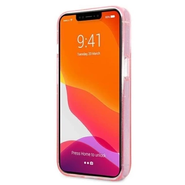 Karl Lagerfeld KLHCP13LKCTUGLP iPhone 13 Pro / 13 6.1" Pink / Pink Hardcase Glitter Karl`s