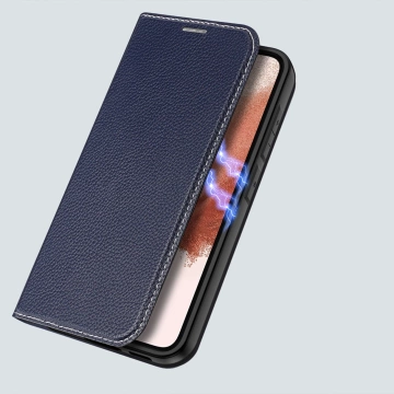 Dux Ducis Skin X2 Schutzhülle für Samsung Galaxy S23 Flip Cover Wallet Stand blau