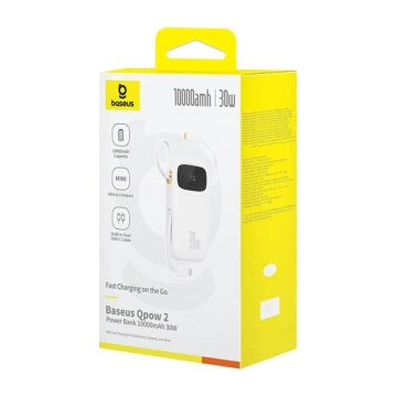 Baseus QPow 2 10000mAh 30W Powerbank Білий