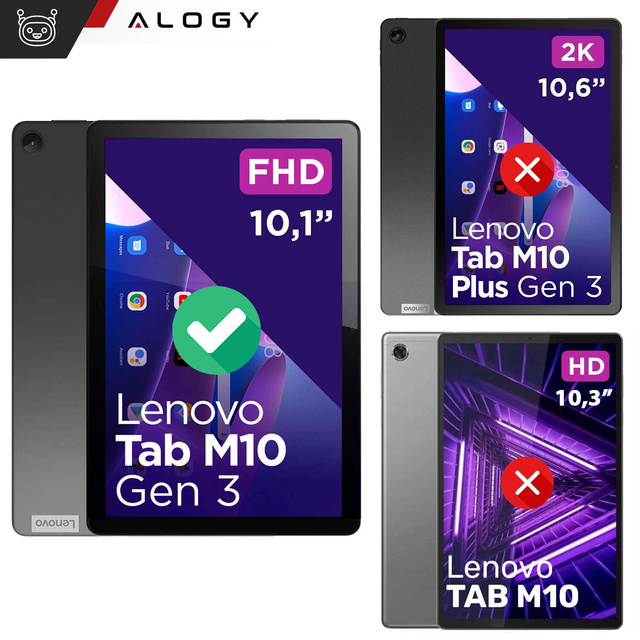 Чохол-книжка Etui Alogy для Lenovo M10 3gen. 10,1” 2022 TB-328FU TB-328XU Granatowe