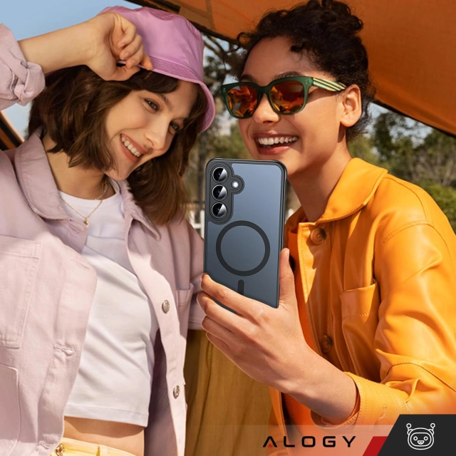 Samsung Galaxy S25 Hülle Alogy Matte HybridMag™️ MagSafe Hülle Matt Schwarz