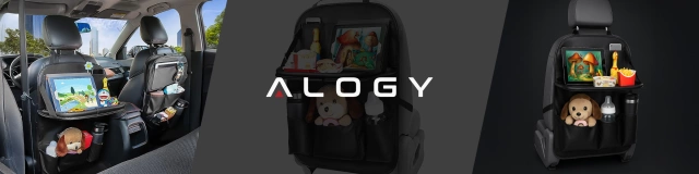 Organizér do auta, cestovný stolík, chránič autosedačky, operadlo, sedák Alogy Black