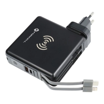 Bezdrôtová cestovná nabíjačka POWERBANK Forcell 5v1 10000mAh PD QC