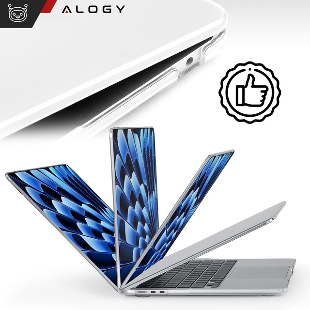 Puzdro pre Macbook Air 15 M2 2023 A2941 Puzdro Kryt krytu Priehľadný Alogy Pevný kryt Priehľadný