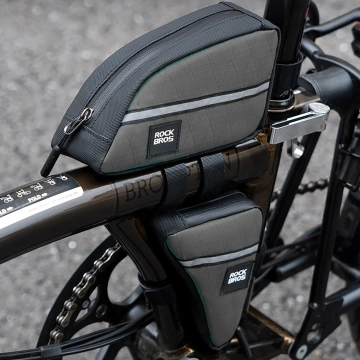 Rockbros 0.8L Triangle Bike Frame Bag – Brown