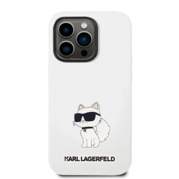 Karl Lagerfeld Case KLHMP14XSNCHBCH for iPhone 14 Pro Max 6.7" hardcase Silicone Choupette MagSafe white/white