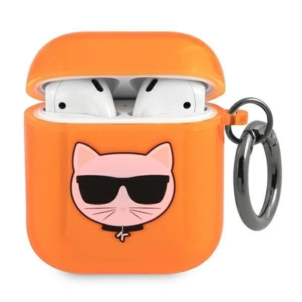 Karl Lagerfeld KLA2UCHFO AirPods cover orange/orange Choupette