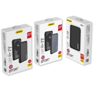 Dudao TGK1 power banka s bezdrôtovou nabíjačkou 15W 10000mAh tmavomodrá (TGK1-tmavomodrá)