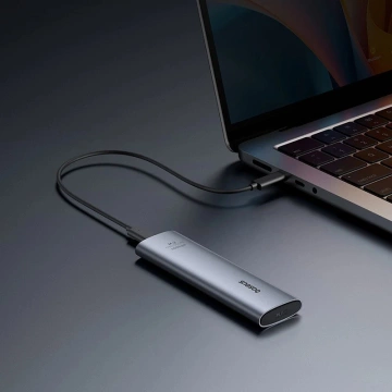 Baseus FlyJoy M.2 NVMe 10 Gb/s SSD box – sivý, až 8 TB