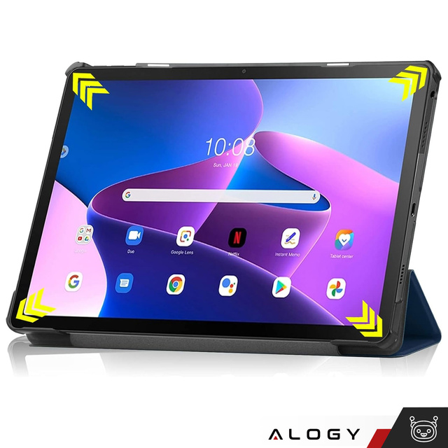Pouzdro na tablet Lenovo Tab M10 FHD Plus 10.6 3 GEN 3RD 3gen 2023 TB-125FU / TB-128FU pouzdro obal knihy Navy Blue Glass