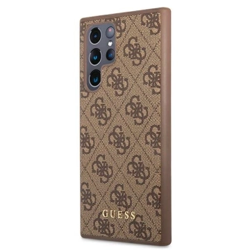Жорсткий чохол Etui Guess GUHCS22LG4GFBR до Galaxy S22 Ultra S908 4G Metal Gold Logo