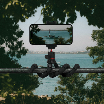 Flexibilní mini stativ pro fotografie, flexibilní stativ pro fotoaparát, telefon, 1/4" Stativ Chobotnice, černý držák telefonu