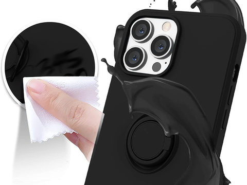 Силіконовий чохол Ring Ultra Slim Alogy для Apple iPhone 13 Pro Black
