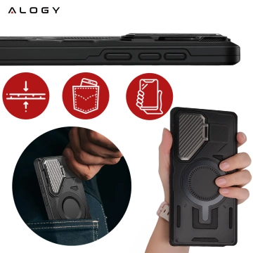 Puzdro pre Apple iPhone 16 Pro Max Alogy Anti-Shock Hybrid Case pre MagSafe Transparent