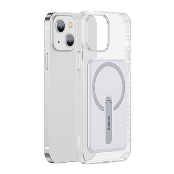 Case for iPhone 13 for MagSafe Baseus Crystal Magnetic with stand Transparent