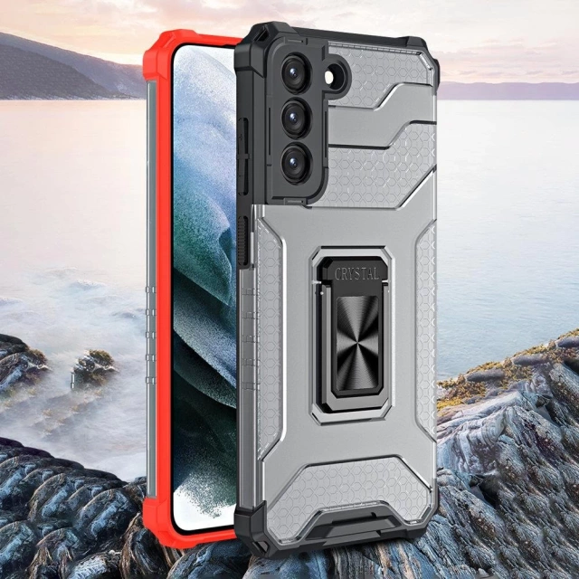 Crystal Ring Case tough hybrid cover magnetic cover для Samsung Galaxy S22 (S22 Plus) синій