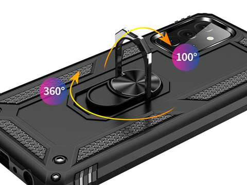 Броньований чохол Alogy Stand Armor Ring для Samsung Galaxy A72 Black