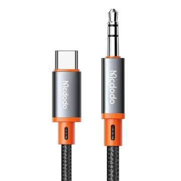 Mcdodo CA-0820 USB-C-zu-3,5-mm-AUX-Miniklinkenkabel, 1,2 m (schwarz)