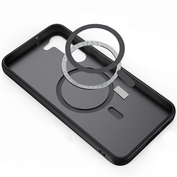 Gebaut mit Telefon MagMat Case auf MagSafe auf Samsung Galaxy S23 Mattschwarz