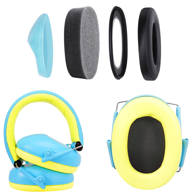Anti-noise ear muffs for children 3 noise-dampening headphones for the plane Blue protectors