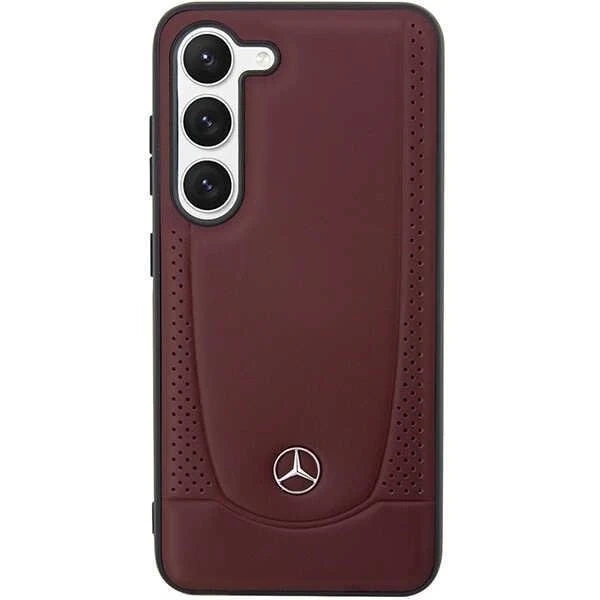 Puzdro Mercedes Case pre Samsung Galaxy S23 Plus HardCase Leather Urban Bengale červené