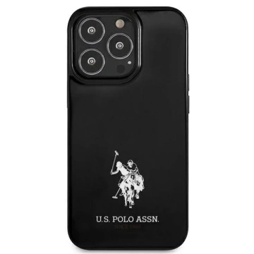 Puzdro na telefón US Polo Horses Logo iPhone 13 Pro Max 6,7". čierna/čierna