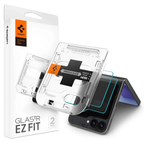 Tvrzené sklo Spigen Glas.tR "Ez Fit" po 2 kusech pro Samsung Galaxy Z Flip 6 Clear