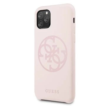 Etui na telefon Guess для iPhone 11 Pro світло-рожевий/яснорожовий твердий чохол Силіконовий 4G тон у тон