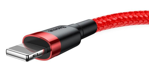 Kábel 3m Baseus Cafule USB Lightning pre iPhone iPad iPod 2A Czerwony