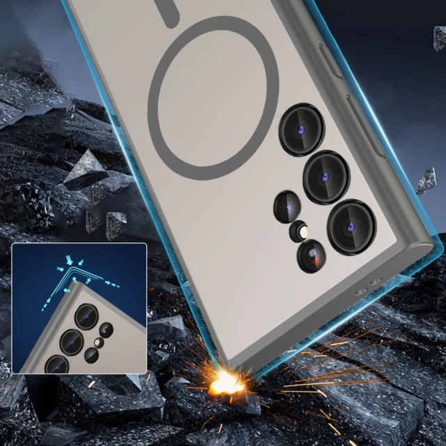 Etui Magmat Magsafe für Samsung Galaxy S24 Ultra Matt Titanium