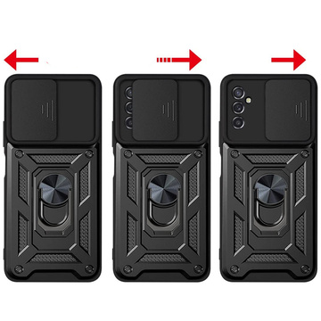 Puzdro Alogy Camshield Stand Ring s krytom na fotoaparát pre Samsung Galaxy M52