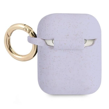 Guess GUA2SGGEU kryt AirPods purpurově/fialový silikonový třpyt