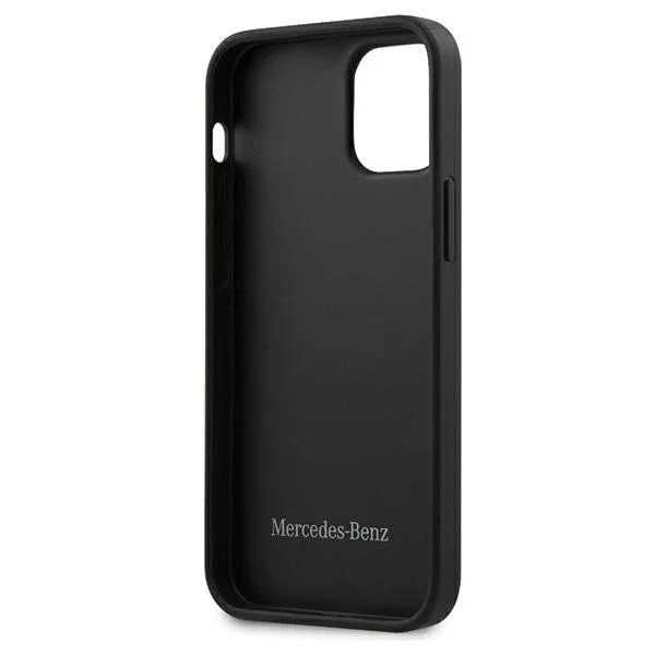 Mercedes MEHCP12SMULBK case for iPhone 12 mini 5.4" black/black hardcase Wave Line