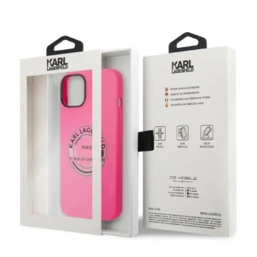 Etui Karl Lagerfeld KLHCP14MSRSGRCF pro Apple iPhone 14 Plus 6,7" pevný obal silikonový RSG